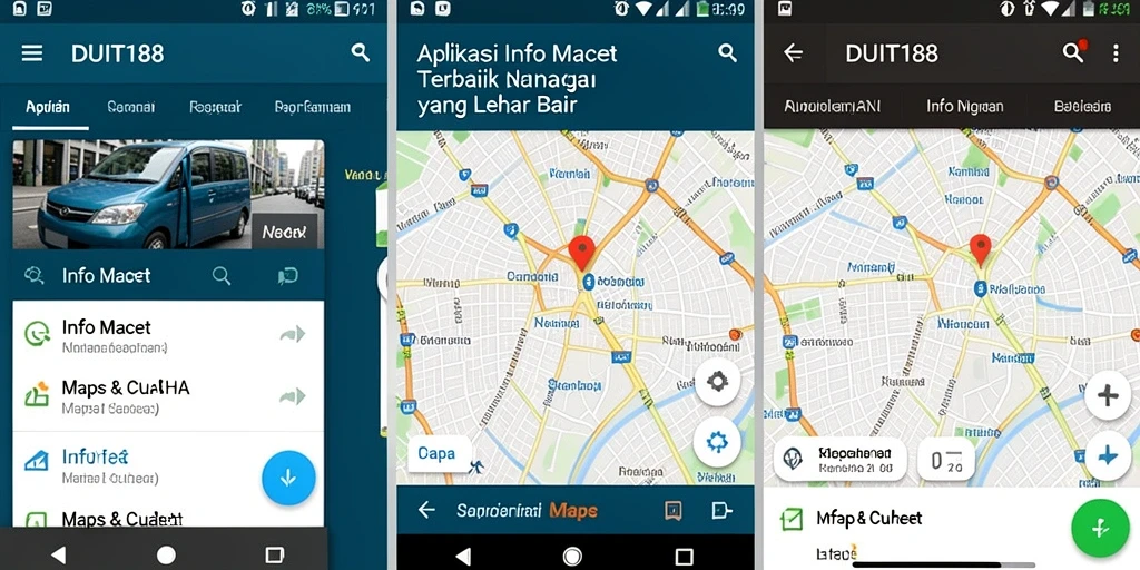 Antarmuka pengguna aplikasi Info Macet DUIT188 yang informatif.