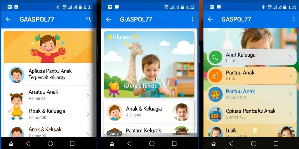 Tampilan antarmuka GASPOL77 untuk memantau kegiatan anak.