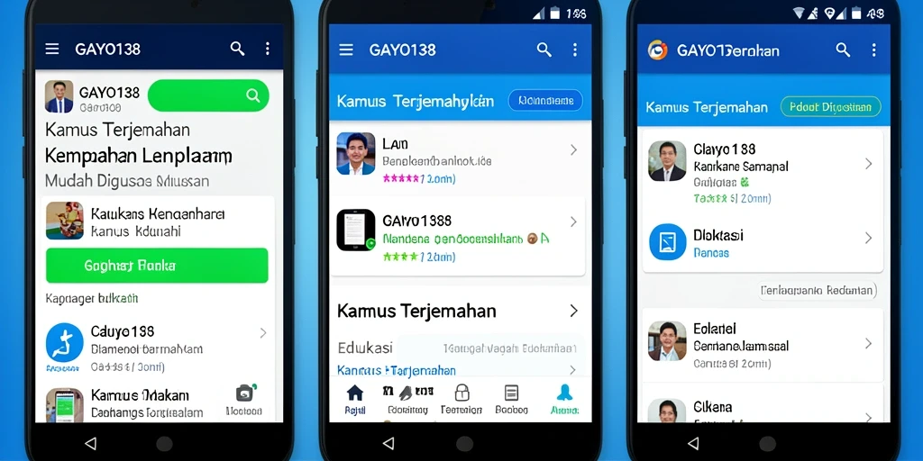 Tampilan antarmuka GAYO138 yang intuitif dan menarik.