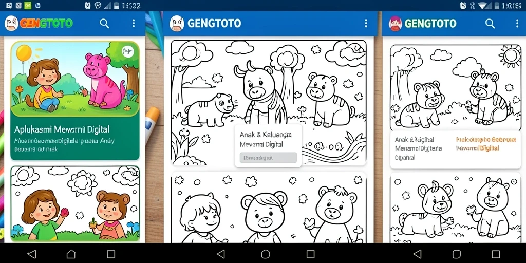 Tampilan antarmuka seru dan penuh warna dari GENGTOTO.