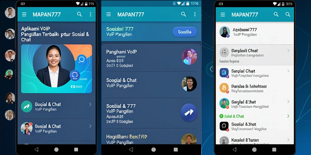 Antarmuka MAPAN777 yang sederhana dan mudah digunakan untuk VoIP Panggilan.