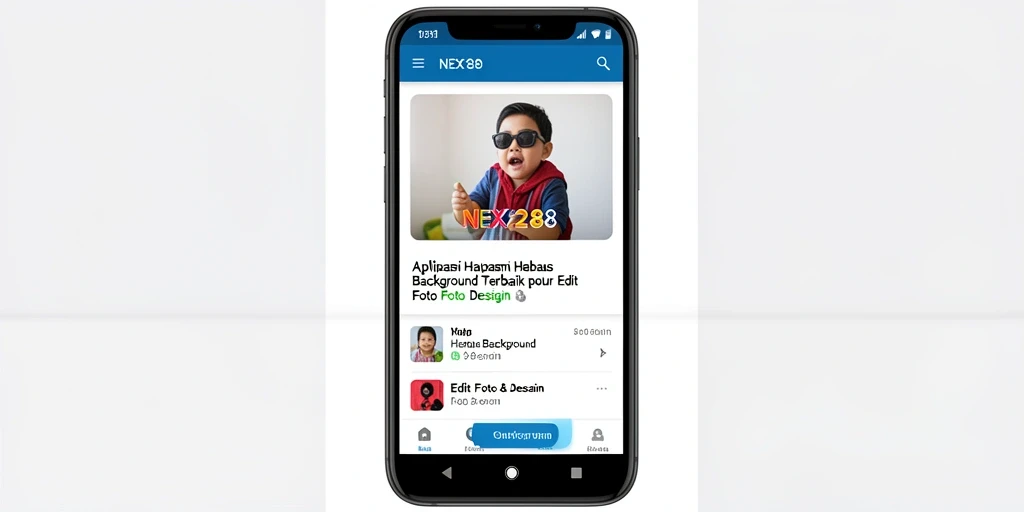 Antarmuka utama NEX288 untuk penghapusan latar belakang yang efisien.