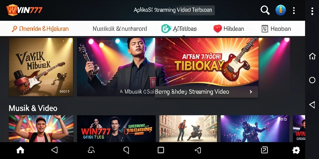 Antarmuka user-friendly WIN777 dengan berbagai pilihan video.